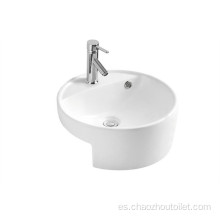 Lavabo de baño rectangular de montaje superior